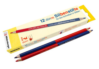 12 dünne Silbenstifte für das Schreiben in Silben, 12 Teile