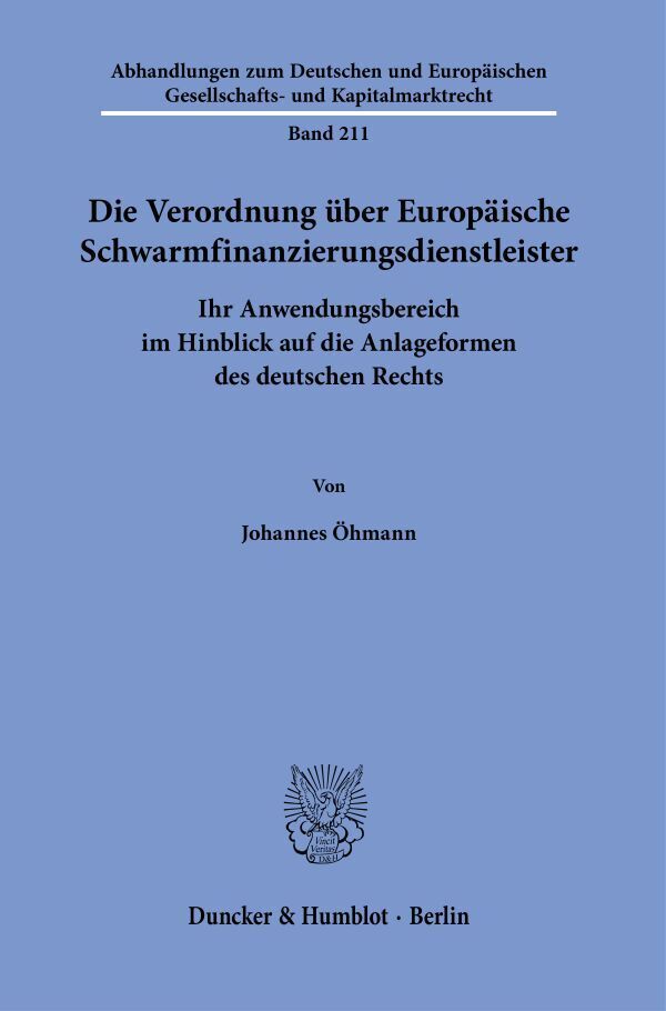 Die Verordnung über Europäische Schwarmfinanzierungsdienstleister. main product photo