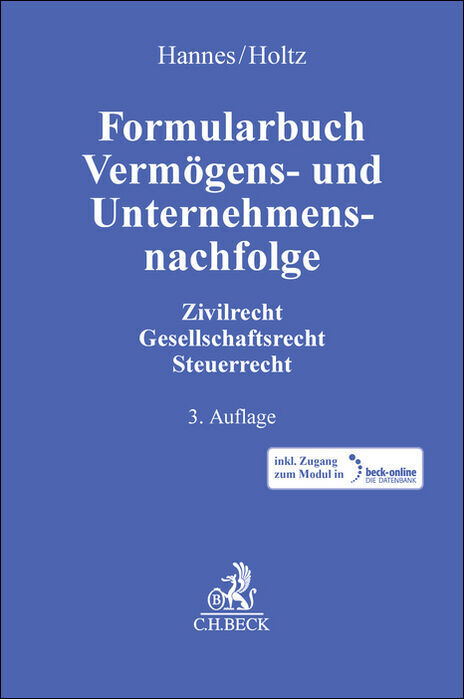 Formularbuch Vermögens- und Unternehmensnachfolge, m. 1 Buch, m. 1 Online-Zugang main product photo