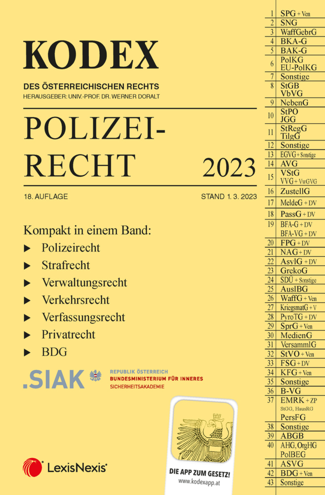 KODEX Polizeirecht 2023 - inkl. App main product photo