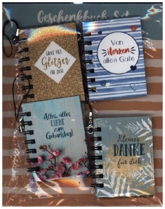 Geschenkbuch-Set - 4 Mini-Geschenkbücher mit ganz viel Herz