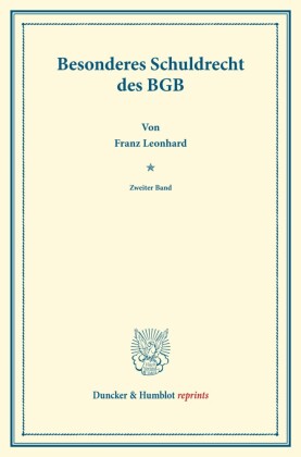 Besonderes Schuldrecht des BGB.