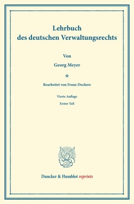 Lehrbuch des deutschen Verwaltungsrechts.