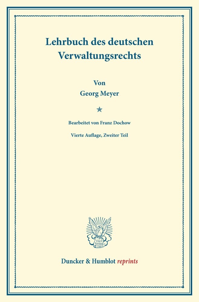 Lehrbuch des deutschen Verwaltungsrechts. main product photo