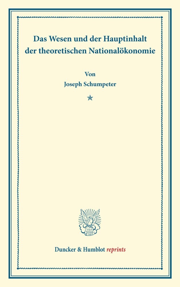 Das Wesen und der Hauptinhalt der theoretischen Nationalökonomie. main product photo
