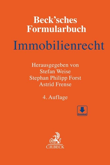 Beck'sches Formularbuch Immobilienrecht main product photo