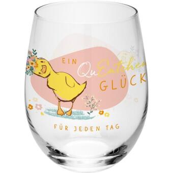Trinkglas Motiv QuEntchen Glück