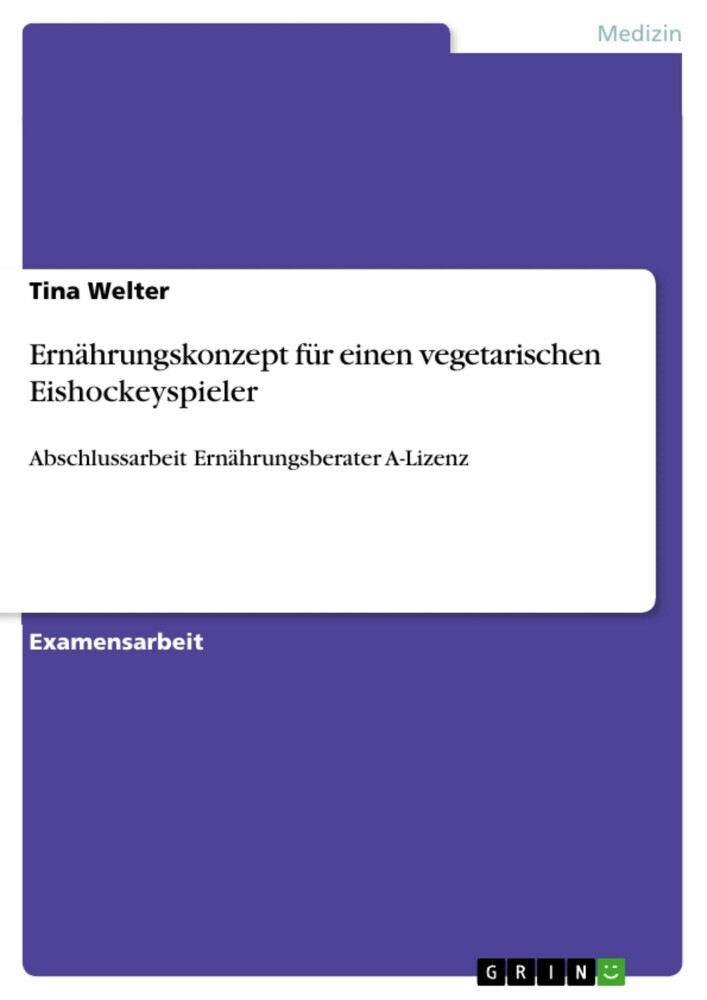 Ernährungskonzept für einen vegetarischen Eishockeyspieler main product photo