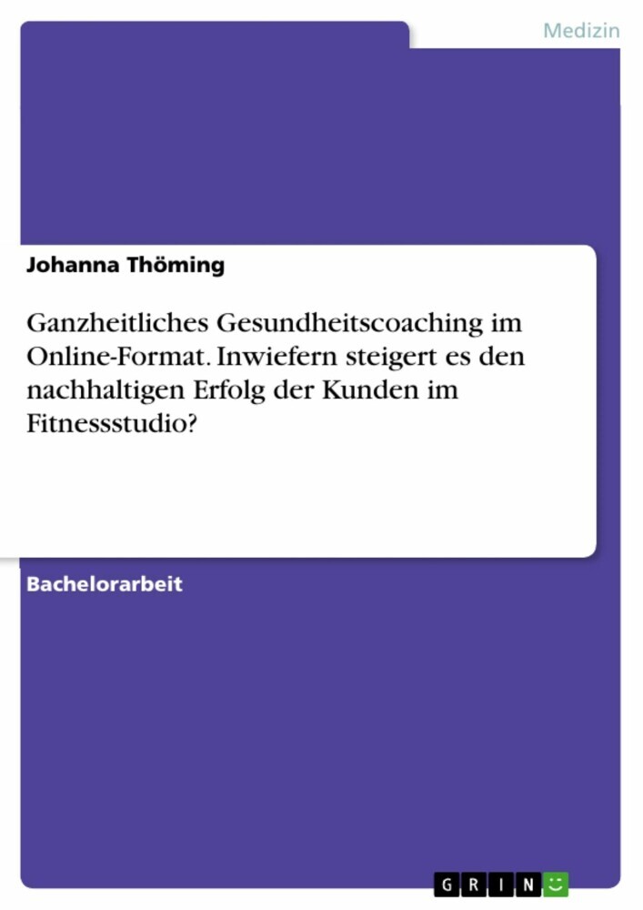 Ganzheitliches Gesundheitscoaching im Online-Format. Inwiefern steigert es den nachhaltigen Erfolg der Kunden im Fitnessstudio? main product photo