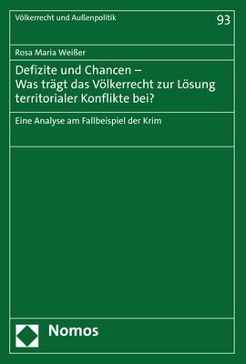 Defizite und Chancen - Was trägt das Völkerrecht zur Lösung territorialer Konflikte bei? main product photo