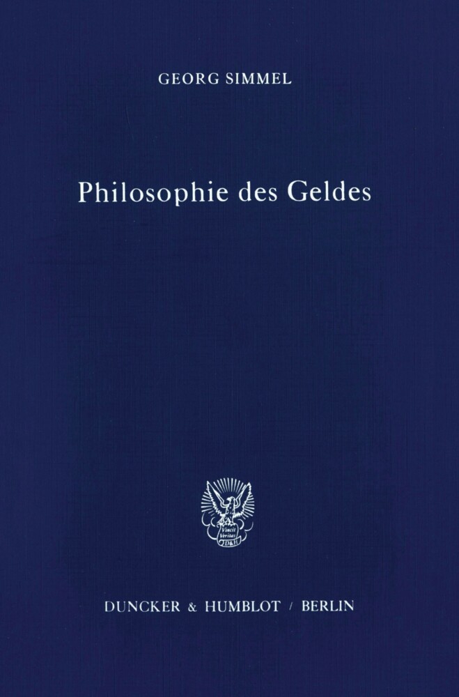 Philosophie des Geldes. main product photo