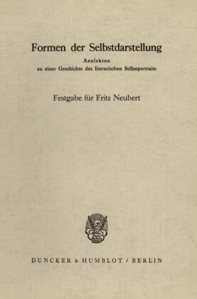 Formen der Selbstdarstellung.