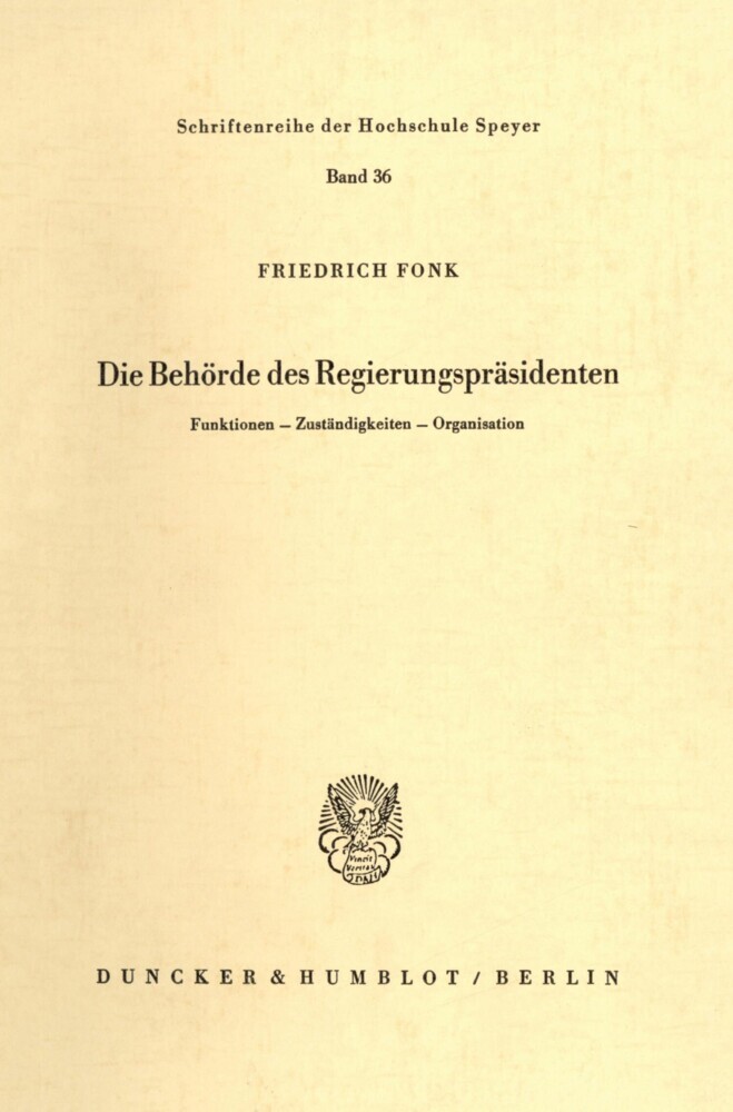 Die Behörde des Regierungspräsidenten. main product photo