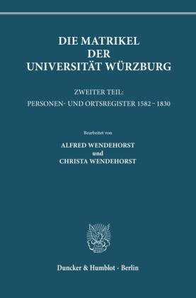 Die Matrikel der Universität Würzburg.