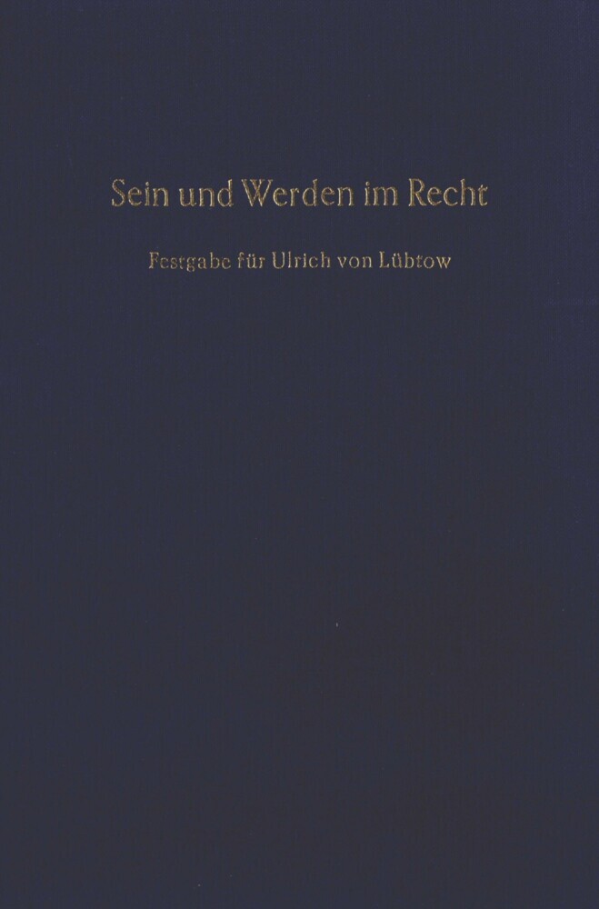 Sein und Werden im Recht. main product photo