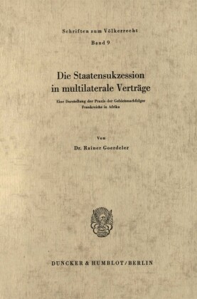 Die Staatensukzession in multilaterale Verträge.