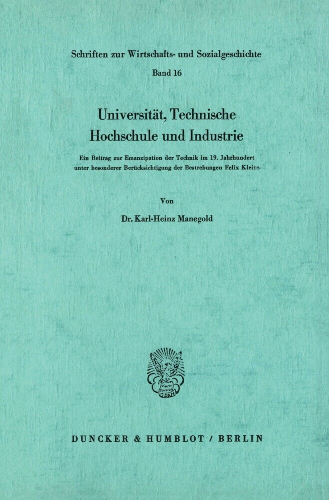 Universität, Technische Hochschule und Industrie. main product photo