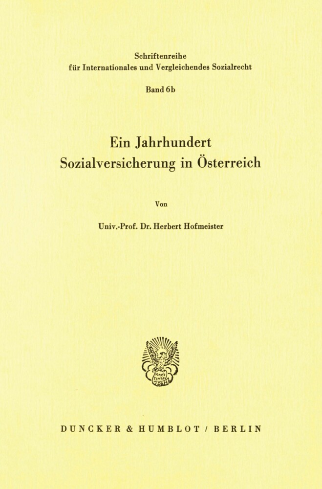 Ein Jahrhundert Sozialversicherung in Österreich. main product photo