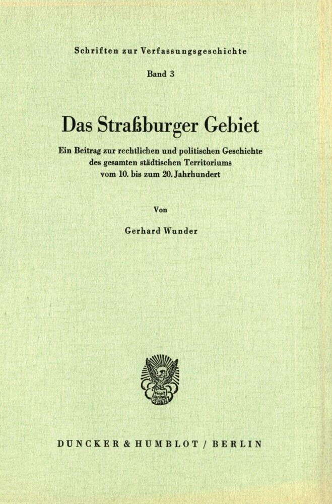 Das Straßburger Gebiet. main product photo