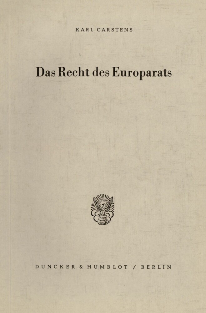Das Recht des Europarats. main product photo