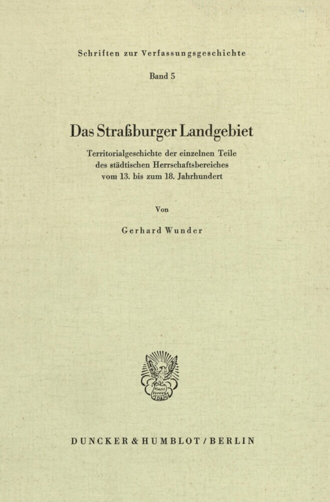 Das Straßburger Landgebiet. main product photo