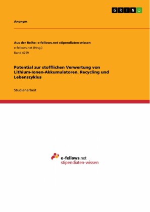 Potential zur stofflichen Verwertung von Lithium-Ionen-Akkumulatoren. Recycling und Lebenszyklus