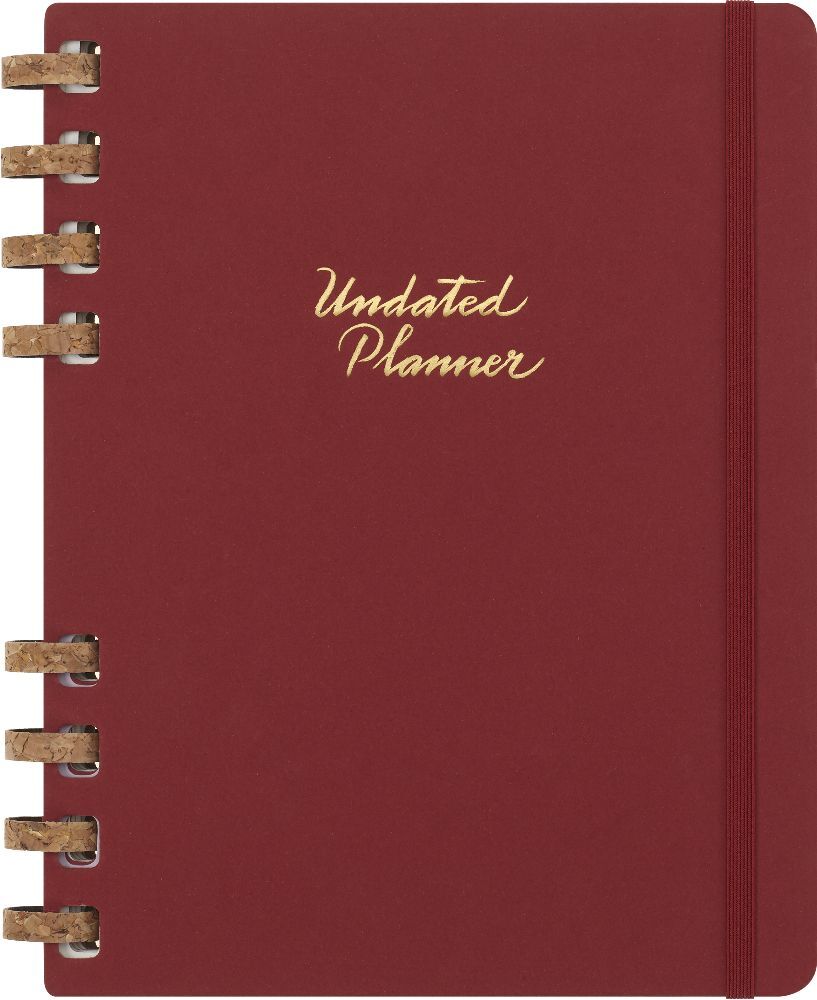 Moleskine Undatierter Life Kalender mit Spiralbindung, XL 19X25, Crush Cherry main product photo