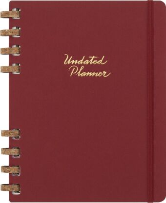 Moleskine Undatierter Life Kalender mit Spiralbindung, XL 19X25, Crush Cherry