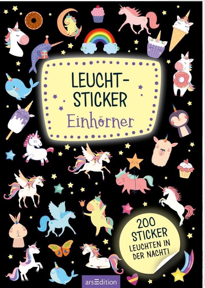 Leucht-Sticker - Einhörner main product photo