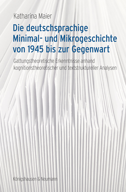 Die deutschsprachige Minimal- und Mikrogeschichte von 1945 bis zur Gegenwart main product photo