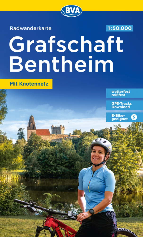 Radwanderkarte BVA Radwandern in der Grafschaft Bentheim 1:50.000, reiß- und wetterfest, E-Bike-geeignet, mit kostenlosem GPS-Download der Touren via BVA-website oder Karten-App main product photo