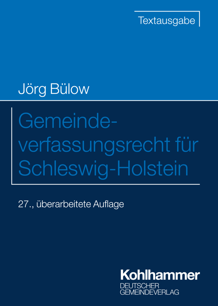 Gemeindeverfassungsrecht für Schleswig-Holstein main product photo