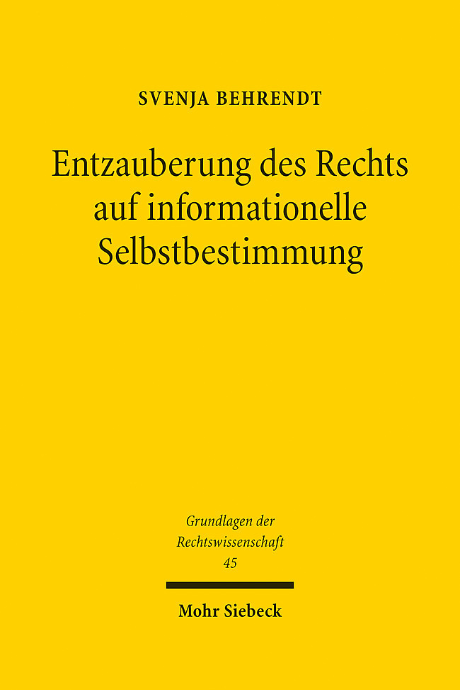 Entzauberung des Rechts auf informationelle Selbstbestimmung main product photo
