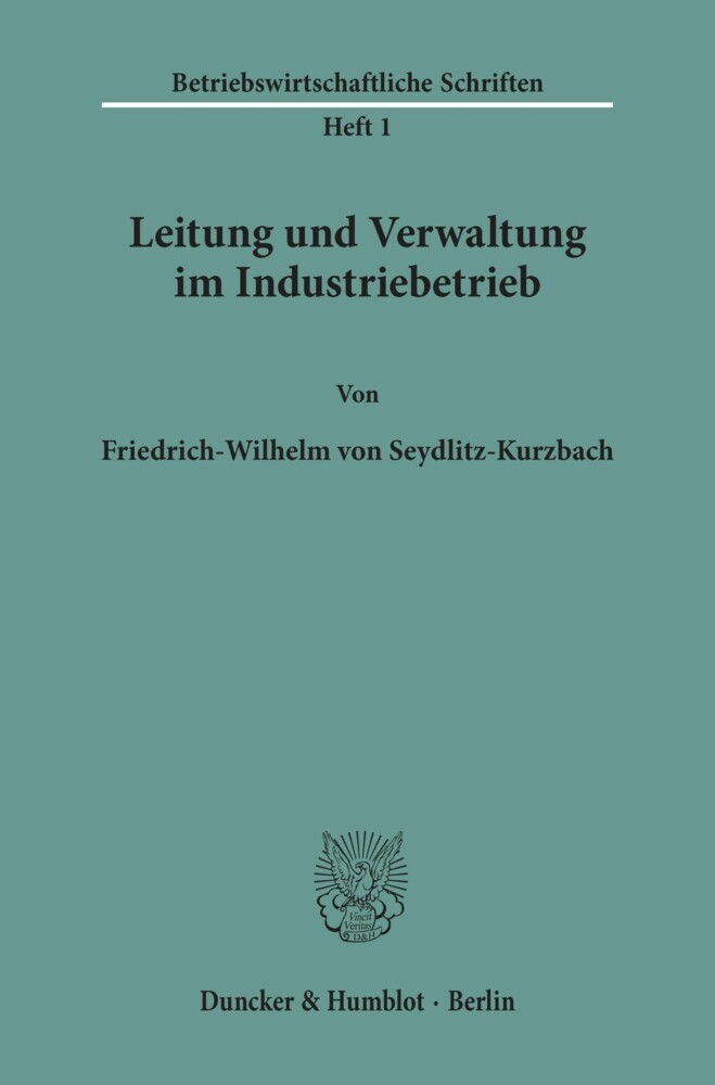Leitung und Verwaltung im Industriebetrieb. main product photo