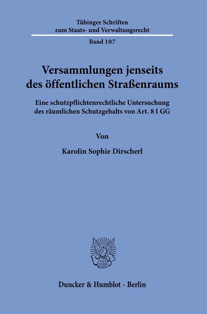 Versammlungen jenseits des öffentlichen Straßenraums. main product photo