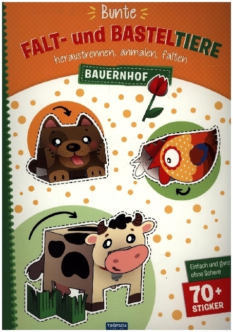 Trötsch Bastelbuch Bunte Falt- und Basteltiere - Bauernhof main product photo