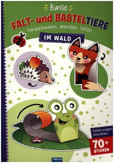 Trötsch Bastelbuch Bunte Falt- und Basteltiere - Im Wald main product photo