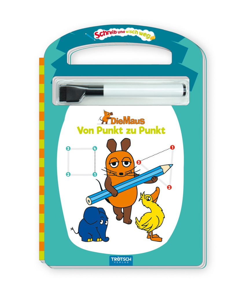Trötsch Die Maus Schreib und wisch weg Pappenbuch Von Punkt zu Punkt main product photo