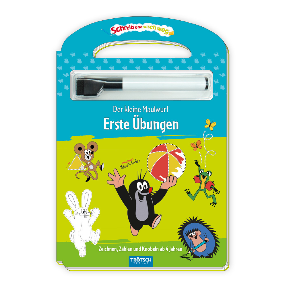 Trötsch Der kleine Maulwurf Schreib und wisch weg Erste Übungen Pappenbuch main product photo