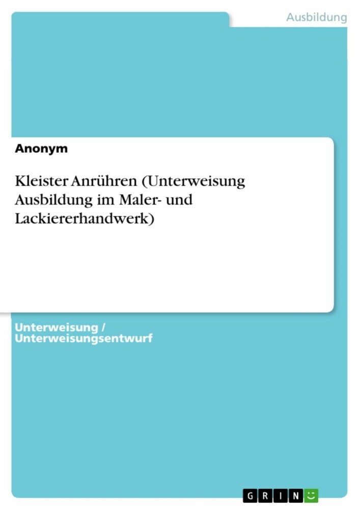 Kleister Anrühren (Unterweisung Ausbildung im Maler- und Lackiererhandwerk) main product photo