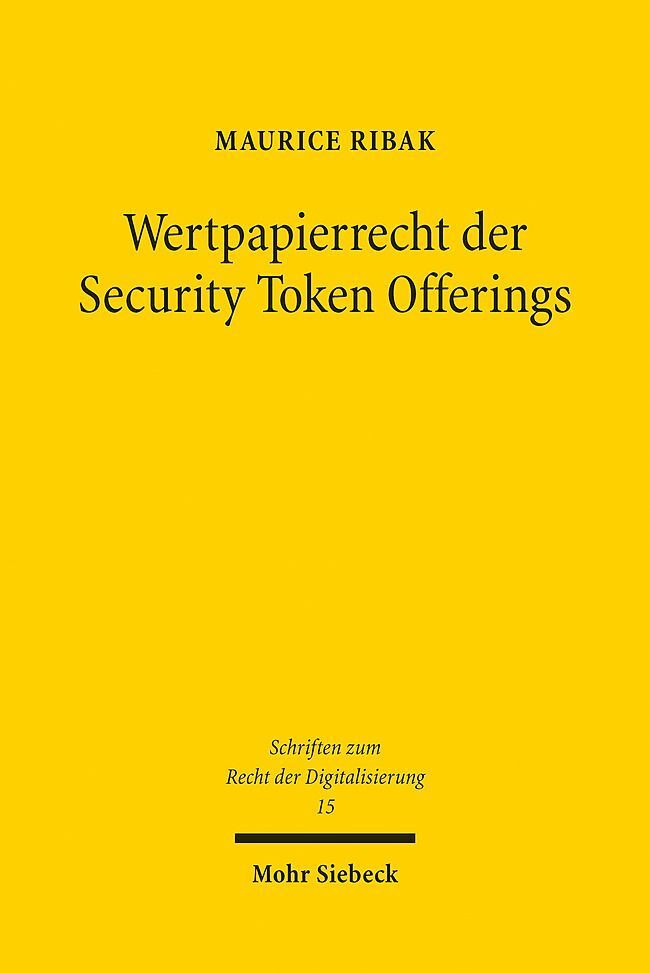 Wertpapierrecht der Security Token Offerings main product photo