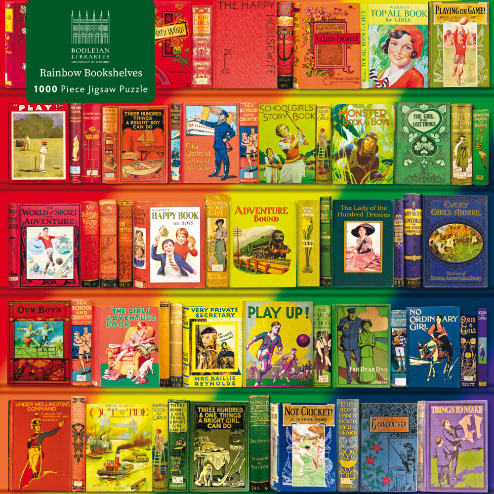 Puzzle - Bodleian Libraries, Regenbogenfarbenes Bücherregal main product photo