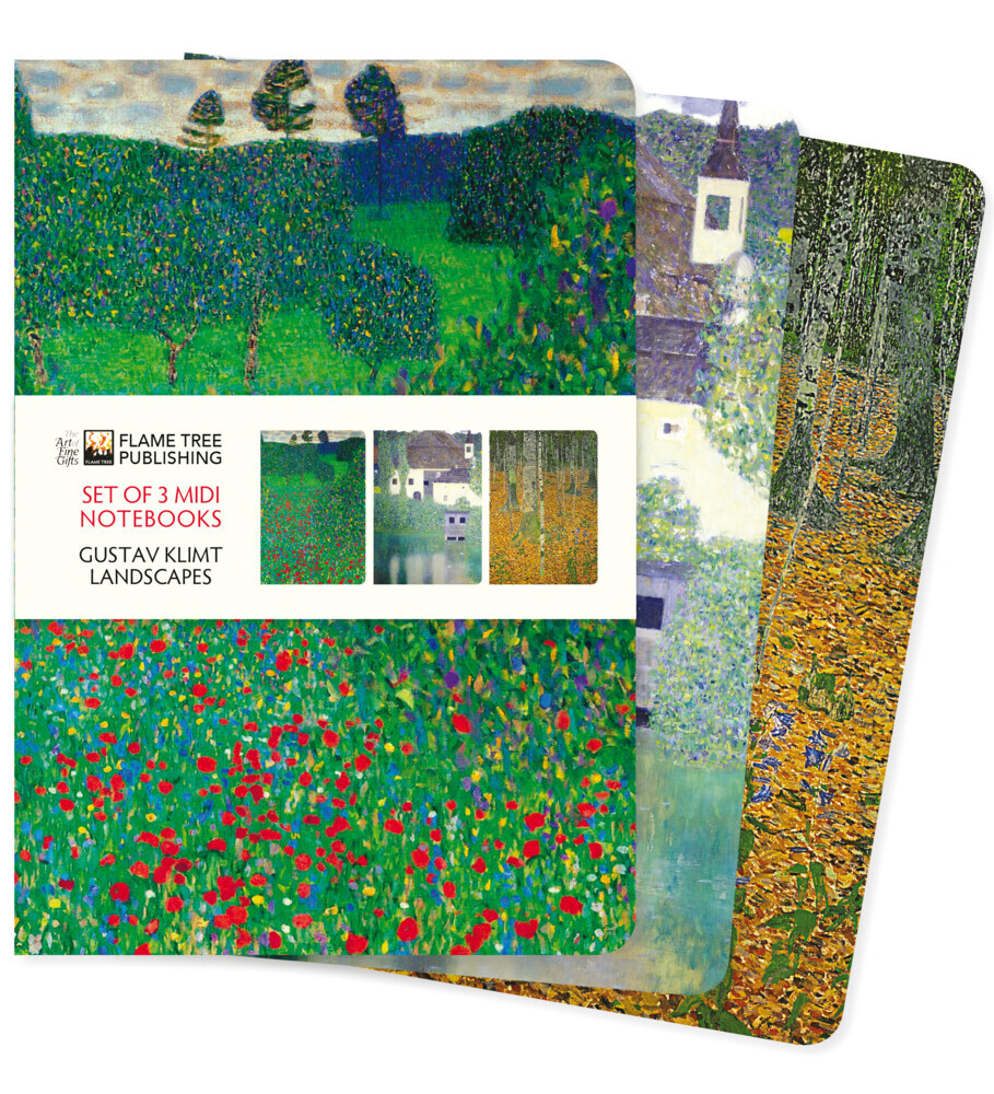 Dreier Set Mittelformat-Notizbücher: Gustav Klimt, Landschaften main product photo