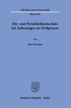 Ehr- und Persönlichkeitsschutz bei Äußerungen im Zivilprozess.