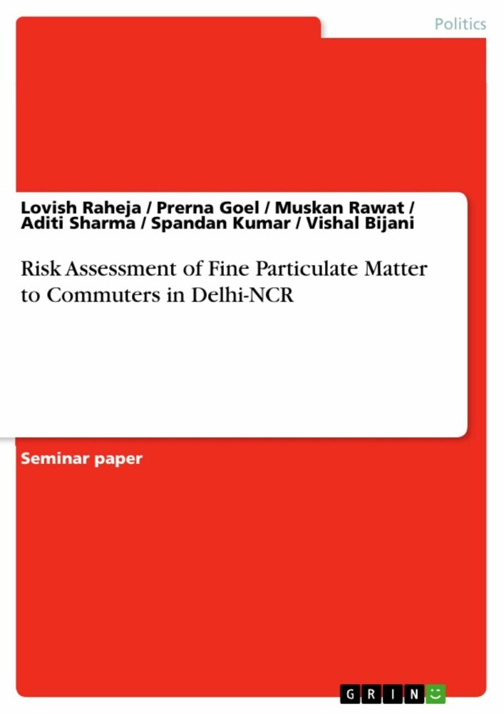 Risk Assessment of Fine Particulate Matter to Commuters in Delhi-NCR main product photo