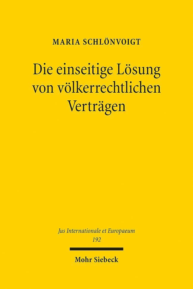 Die einseitige Lösung von völkerrechtlichen Verträgen main product photo