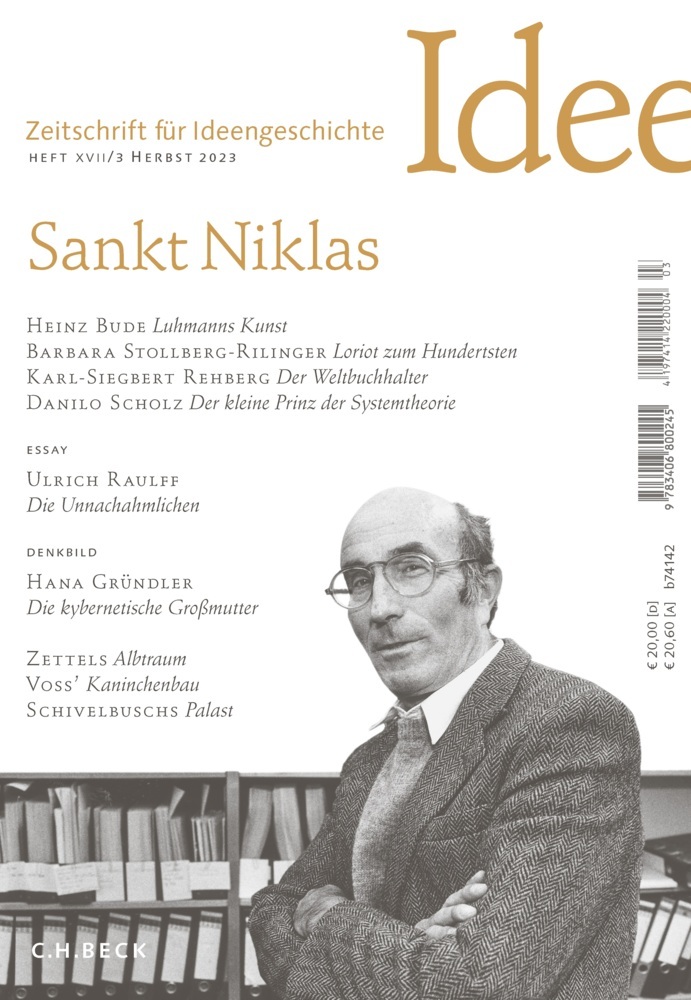 Zeitschrift für Ideengeschichte Heft XVII/3 Herbst 2023 main product photo