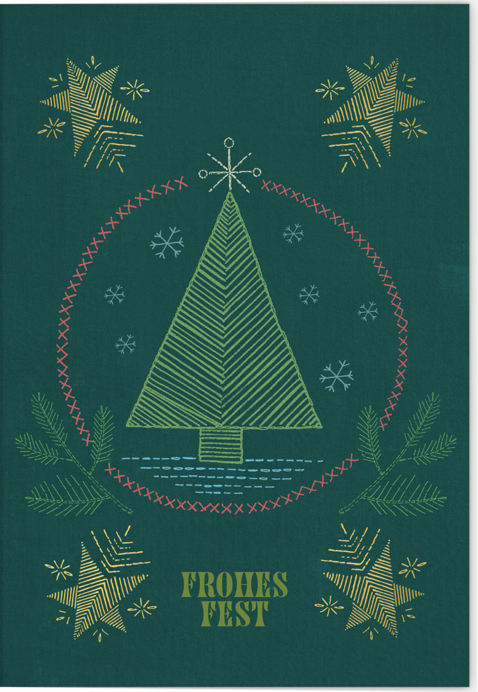 VE Weihnachten Klappkarte Motiv Frohes Fest 5 Ex. main product photo