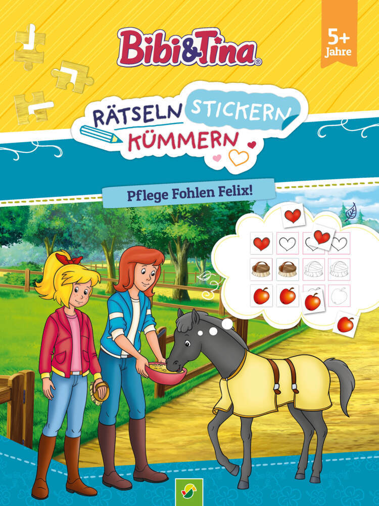 Bibi & Tina: Rätseln Stickern Kümmern: Pflege Fohlen Felix! main product photo