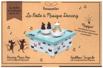 TROUSSELIER - Spieluhr mit tanzenden Katze und Maus, magnetisch
